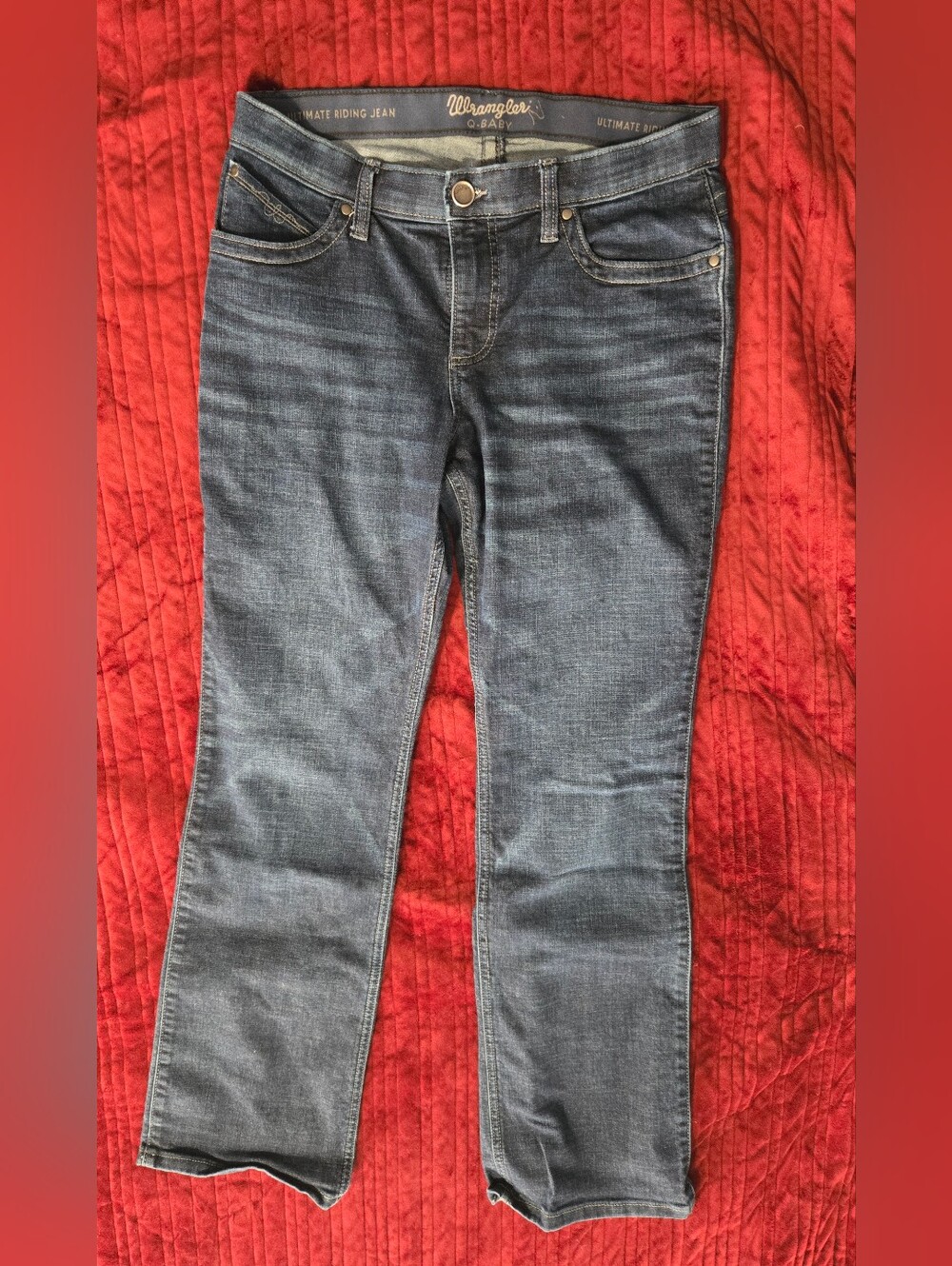 Wranglers Q-baby Junior's Dark Blue Straight Leg Jeans